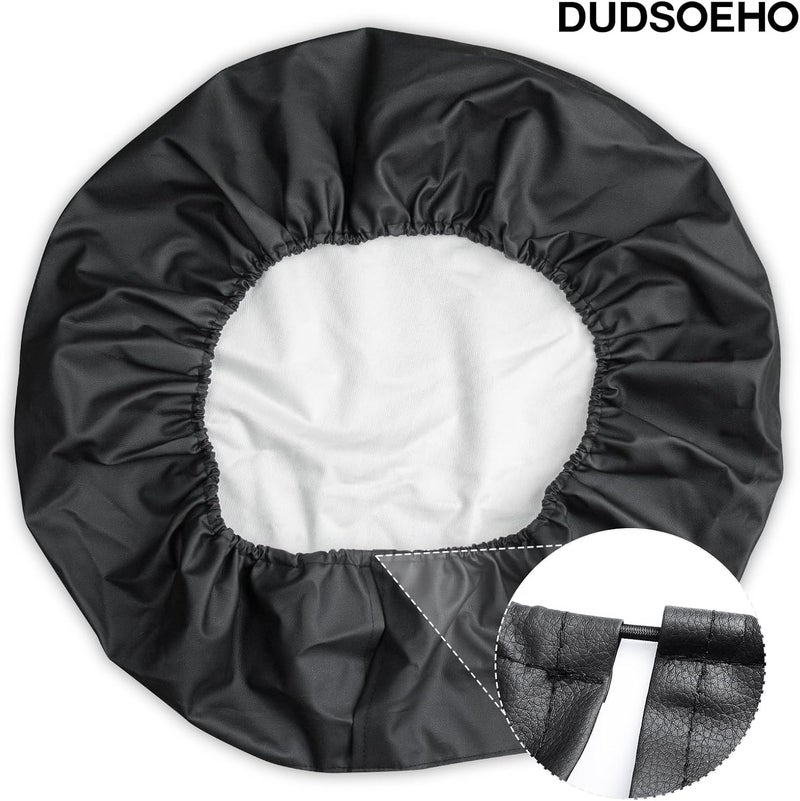 DUDSOEHO Spare Tire Cover for RV Trailer, Waterproof Leather Wheel Cover with American USA Flag, Camper Spare Tire Cover Fit for Jeep Wrangler Rv SUV Truck Travel Trailer 17" - Image 2